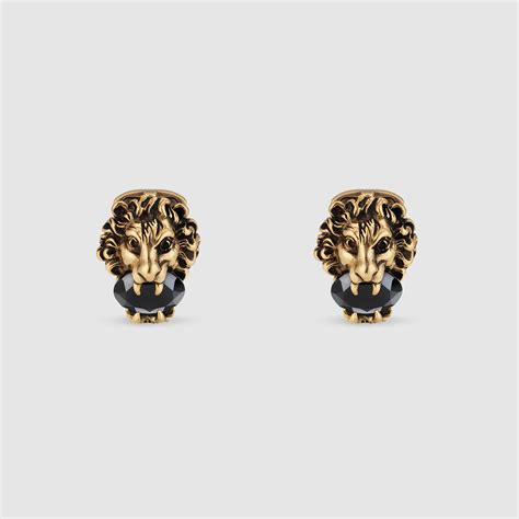 gucci lionhead|gucci lion cufflinks.